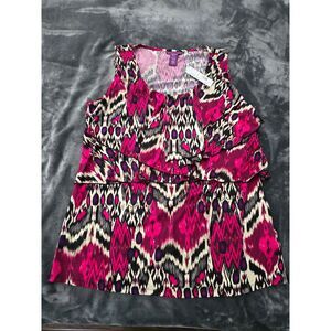 NWT Beverly Drive Sleeveless Tank Blouse Women's Plus Size 1X